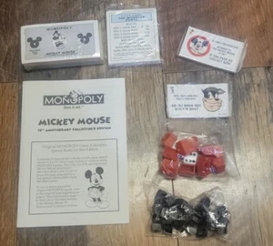 Monopoly Mickey Mouse 75th Anniversary REPLACEMENT PARTS Money Cards Houses - Picture 1 of 7