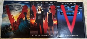 V Complete Series Season 1 TIN & SEASON 2 (DVD, 2009) Plus Bonus DVD LIKE NEW - Picture 1 of 2
