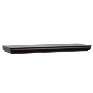 Floating Shelf Espresso Wall-Mountable 15 lbs Capacity 24 in. x 8 in. Home Decor - Picture 1 of 12