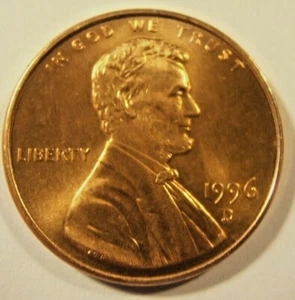 1996 D Lincoln Cent - Unusually nice BU coin - Picture 1 of 6