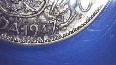 1947 Canada 50 cents ML Straight 7 Anacs EF45. - Image 1 of 4