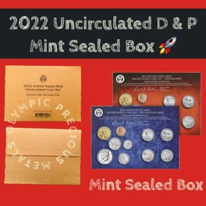 2022 US Mint Uncirculated Mint Set 20 Coin 22RJ Both P,D Sealed Box - Picture 1 of 4