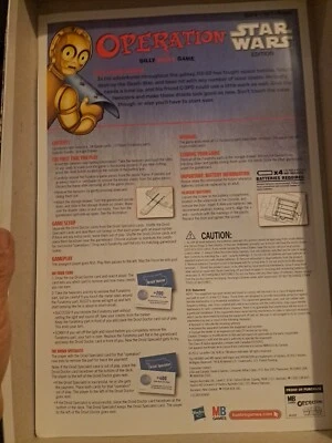 Operation Star Wars R2D2 Game Replacement Instructions English/Spanish Good Cond - Image 1 of 2