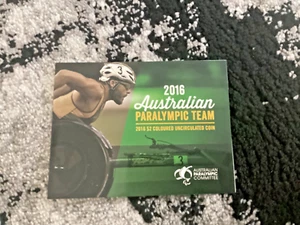 Australia 2016 Paralympic Multi Color $2 dollar Coin In Card RAM - Picture 1 of 4