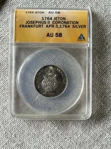 1764 Coronation Joseph II as Holy Roman Emperor Silver Jeton -Frankfurt Am Main - Picture 1 of 3