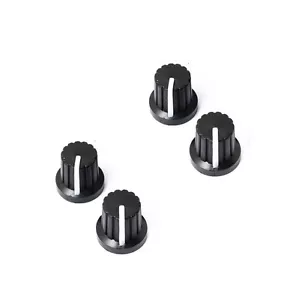 5 Pcs NEW 6mm Shaft Hole Dia Plastic Threaded Potentiometer Knobs Caps - Picture 1 of 1