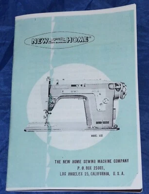 NEW COPY OF ORIGINAL MANUAL NEW HOME 532 ZIGZAG SEWING MACHINE - Image 1 of 4