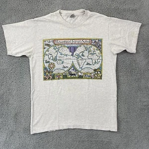Vintage Sobek Travel T-Shirt Adult L Gray Short Sleeve Nature Travel Cotton USA - Picture 1 of 10