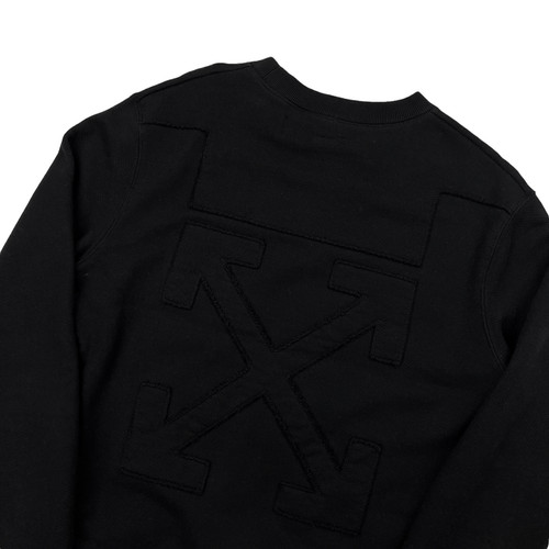 OFF WHITE Felpa bianca sporca frecce tagliate