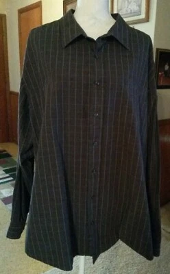 George Men Size 3XL/3XG 54-56 Gray/Light Gray Long Sleeve 31" Long 30 1/2" Chest - Image 1 of 4