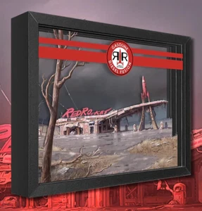 Fallout Red Rocket Shadow Box stampa artistica incorniciata edizione limitata 105/200 certificato di autenticità - Foto 1 di 7