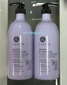 2-Pk LUSETA ~ BIOTIN B-COMPLEX Thickening SHAMPOO + CONDITIONER Niacin Argan Oil - Picture 1 of 5