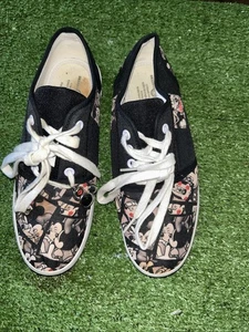 DISNEY Mickey Minnie Sneakers Bradford Exchange Collectible Sz 5 Shoes NIB READ - Picture 1 of 13