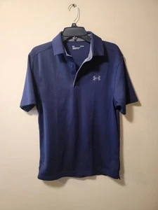 Under Armour Mens Polo Shirt Size M Blue - Picture 1 of 4
