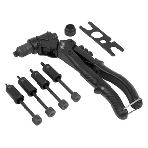 Sealey Schwenkkopf 2 IN 1 Nietmaschine Und Nietmutter Werkzeug Kit Vier Größen - Picture 1 of 7