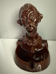Vintage Four-Eyed Drunk Figural Enesco Ceramic Ashtray - Picture 1 of 5