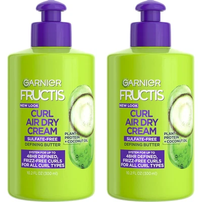 Fructis Curl Nourish Air Dry Cream, Sulfate Free Defining Butter Leave-In Condit - Image 1 of 4