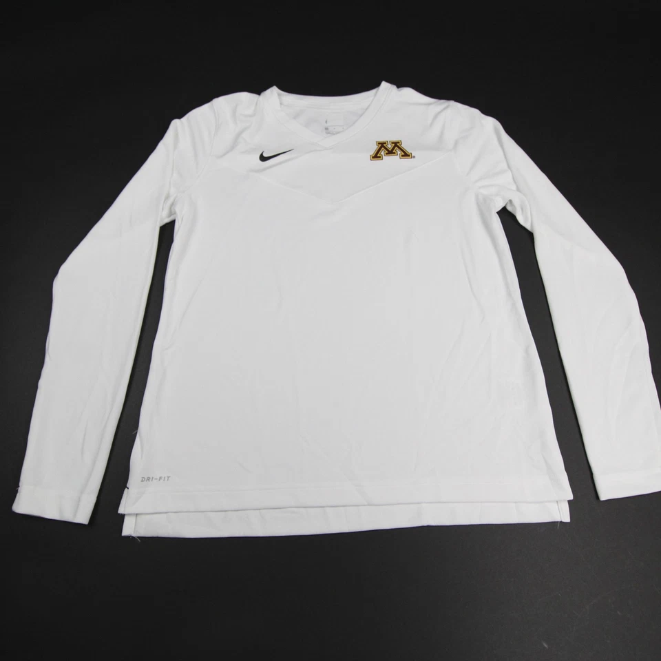 Minnesota Golden Gophers Nike Dri-Fit Long Sleeve Shirt Women's White Used - Image 1 of 1