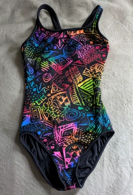 Traje de baño de una pieza para mujer 8/34 negro rosa azul verde naranja traje de baño Foto 1 de 4