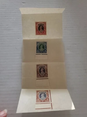 Juego de 5 sellos postales INDIA montados en papel: 1R, 2Rs, 5Rs, 10Rs Foto 1 de 4