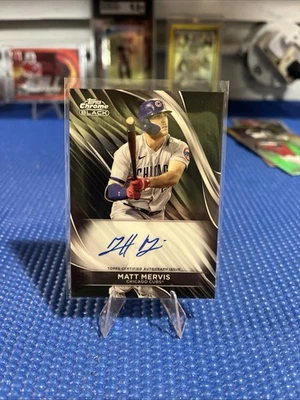 2024 TOPPS CHROME BLACK BASEBALL MATT MERVIS AUTOGRAPH CUBS AUTO - Image 1 of 3
