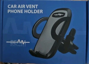Beam Electronics Car Air Vent Phone Holder Mount Universal Grip Cradle Black NIB - Picture 1 of 6
