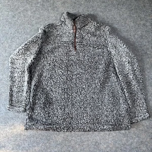 Alpine Sherpa Men's 1/4 Zip Jacket Pullover Fuzzy Outdoor Fleece /Pockets SZ XL - Picture 1 of 8