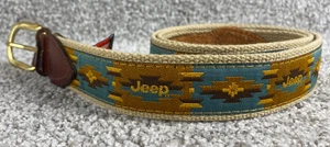 Vintage JEEP Mens Belt Size Large(36-38) Southwestern Navajo Print - Picture 1 of 6