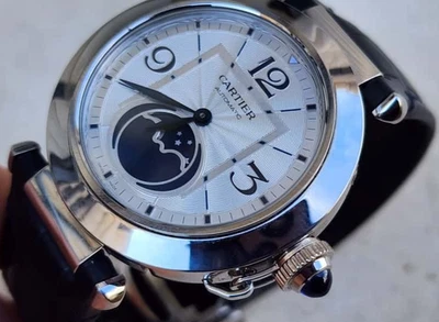 Reloj Cartier Pasha fase lunar 4443 automático 41 mm acero WSPA0030 Foto 1 de 4