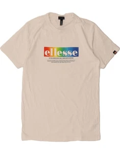 ELLESSE Mens Graphic T-Shirt Top Large White Cotton CI32 - Picture 1 of 3