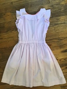 CREWCUTS Girl’s 14 Pink & White Striped Seersucker Summer Dress (Cute Back) - Picture 1 of 6