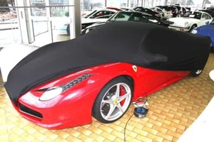 Carcover Vollgarage Indoor Schwarz mit Spiegeltaschen für Ferrari 458 Italia - Picture 1 of 4