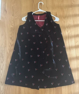 VESTIDO JERSEY DE TERCIOPELO HANNA ANDERSON DE COLECCIÓN AÑOS 90 ACADEMIA SABRINA BRUJA ADOLESCENTE Foto 1 de 4