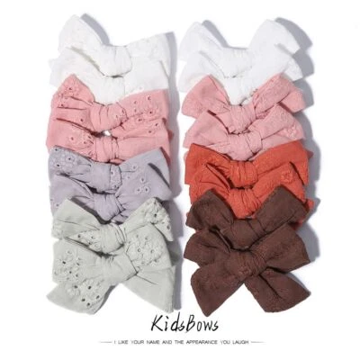 Horquilla boutique de algodón macizo - Pinzas de pasador hechas a mano accesorios para el cabello para niños Foto 1 de 4