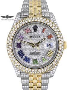 Men's Rolex Datejust 41mm 126333 Steel & 18k Gold 24ct Diamond Watch MINT w/ Box - Picture 1 of 6