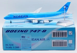 Avión diecast modelo jet SQ Wings 1:200 Korean Air Boeing B747-8 HL7638 L2179 - Imagen 1 de 16