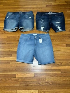 Torrid Womens Denim Bermuda Shorts Plus Size 28 Blue *LOT OF 3* Stretch NWT $180 - Picture 1 of 18