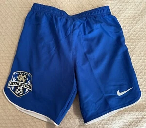 Nike Dri Fit Royal Blue Youth Boys Size Small KC Athletics Soccer Shorts NWT - Picture 1 of 7