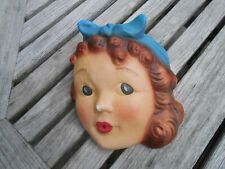 Vintage Chalkware String Holder "Bello" Hand Painted From 1941