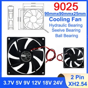 90mm Brushless Silent Cooling Fan Cooler 5V 12V 18V 24V DC 2Pin For PC Computer - Picture 1 of 9