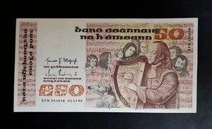 UNC 1st date 50 pounds 1982 IRELAND - Picture 1 of 10