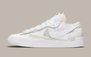 Nike Blazer x Sacai Low Sneakers ""Weiß Pantent Leder"". Neu. Damen Größe: 8,5-12 - Bild 1 von 10