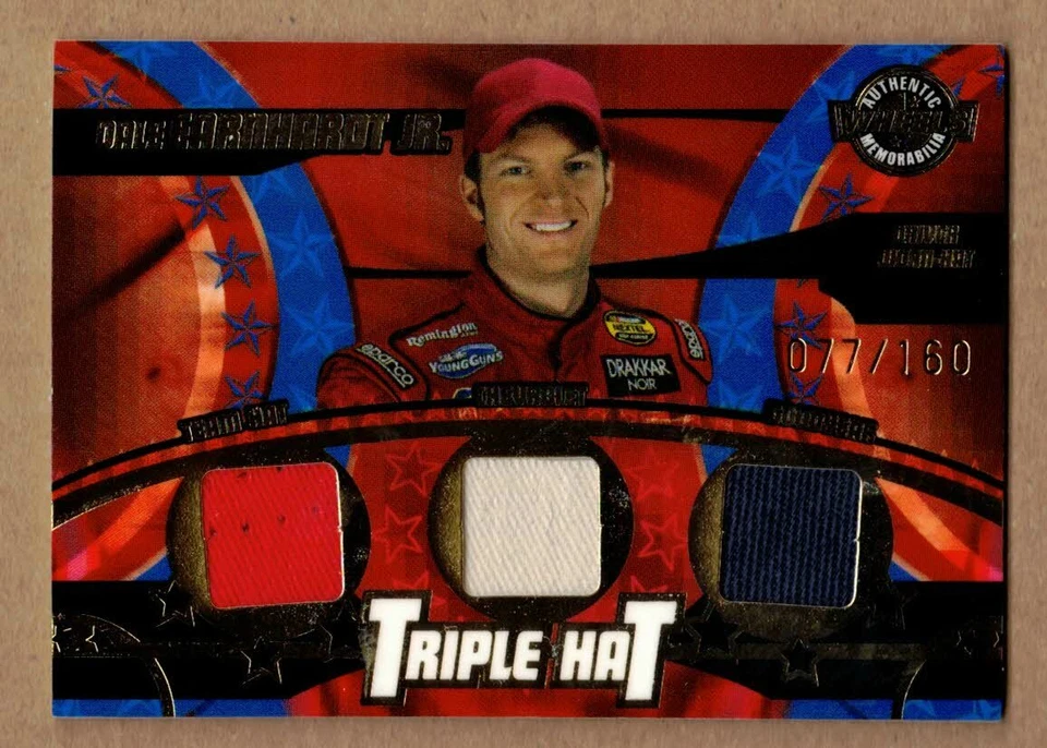 2004 WHEELS AMERICAN THUNDER TRIPLE HAT #TH33 DALE EARNHARDT JR. #77/160 - Image 1 of 1