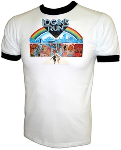 1976 Logans Run poster Farrah Fawcett Jenny Agutter VTG Iron-On UNUSED T-Shirt - Picture 1 of 4