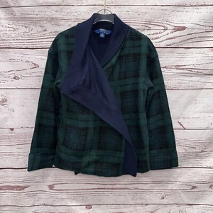 Polo Ralph Lauren Green & Blue Wrap Sweater Size 6 - Picture 1 of 3