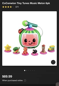 Cocomelon Tiny Tunes Music Melon with 6 Musical Activators, Night Light & Timer - Picture 1 of 7