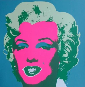 Andy Warhol Marilyn Monroe 11.30 Silkscreen green Pop art Sunday B Morning COA - Picture 1 of 1
