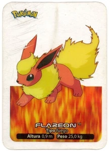FLAREON #136 LAMINCARD COLECCION POKEMON LAMINCARDS 2005 EDIBAS (USADA) DAÑADA - Picture 1 of 2