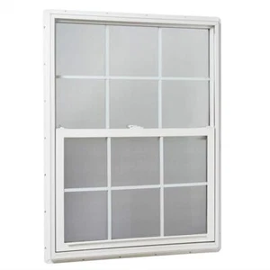 Tafco Single Hung Windows 47.25"Hx35.25"W Vinyl Window Insulated W/ Grids White - Picture 1 of 5