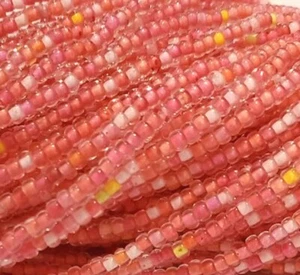 Czech Glass Seed Beads Size 10/0 " MIXTURE EASTER PINK " 1 Hank - Picture 1 of 4
